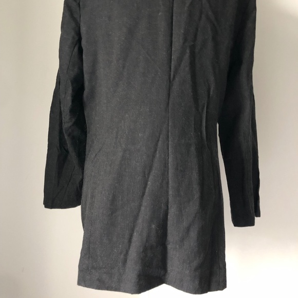 Charcoal Grey Long Blazer/Jacket with Black Velvet Collar - 10 - Picture 4 of 8